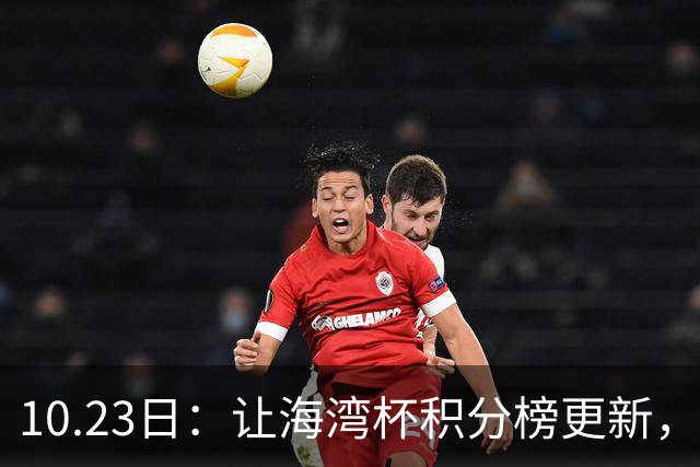 10.23日：让海湾杯积分榜更新，国足3场7球头名领跑，2人染红